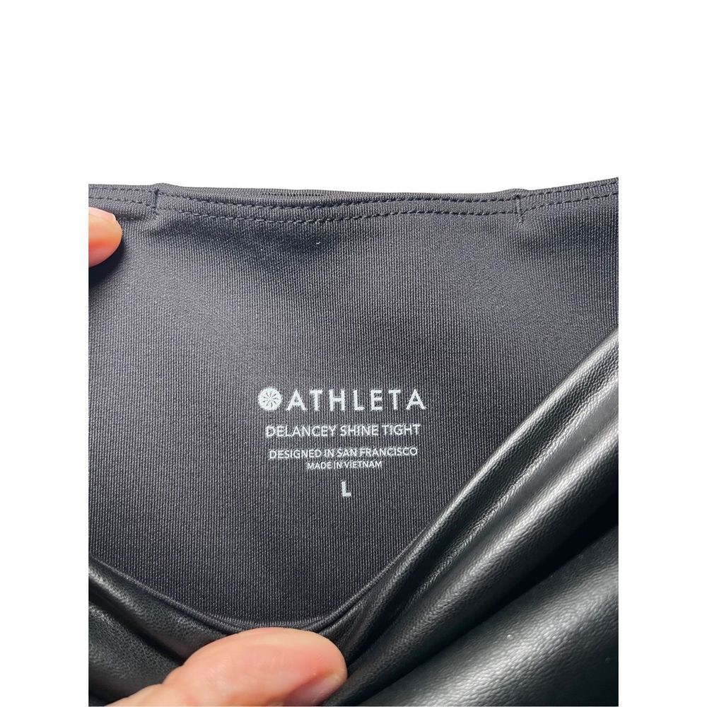 ATHLETA Delancey Shine Tight Black NWOT Size Large - Picture 6 of 7